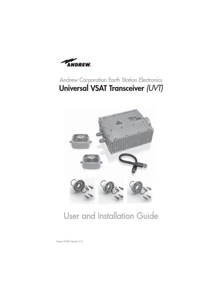 Universal Vsat Transceiver User And Installation Guide Pdf