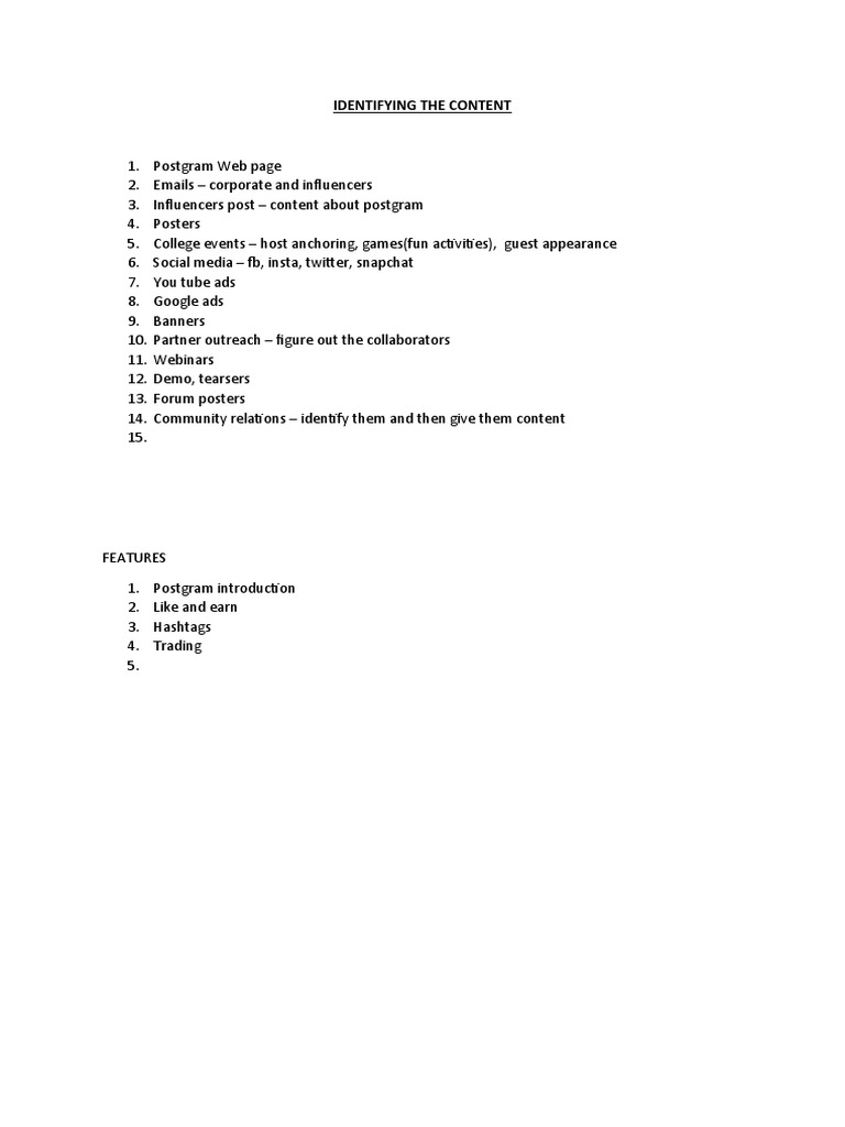 Identifying The Content | PDF