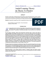 Experiential Learning Theory: From Theory To Practice