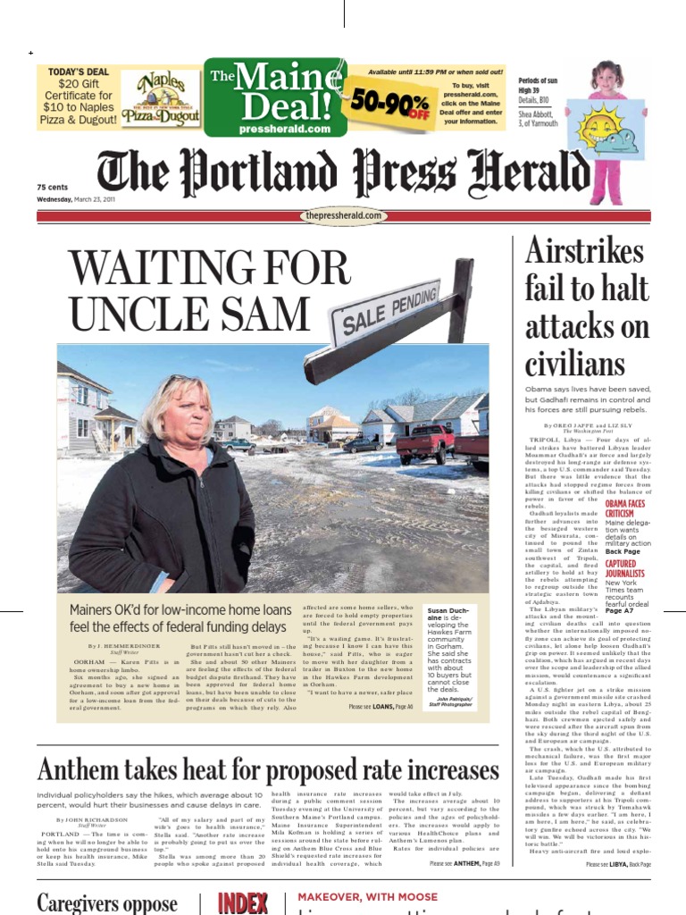The Portland Press Herald 3-23 | PDF | Yucca Mountain Nuclear Waste  Repository | Nuclear Power