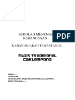 Sekolah Menengah Kebangsaan : Kajian Sejarah Tempatan 20.. Muzik Tradisional