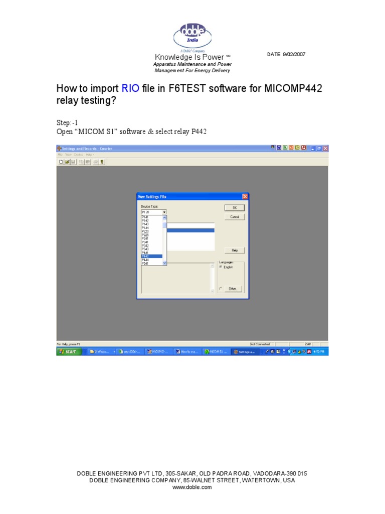 Importing RIO Files in F6TEST Software | PDF | Computing | Computer Science