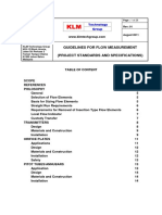 Project Standards and Specifications Flow Measurment Rev01