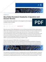 New Daily Persistent Headache - A Question and Answer Review - Practical Neurology