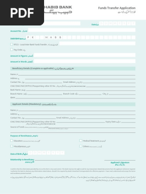 Funds - Transfer Application Form | PDF | Financial Technology 