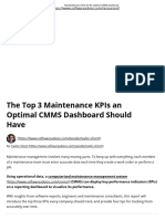 Top Maintenance KPIs For The Optimal CMMS Dashboard