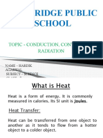 Cambridge Public School: Topic - Conduction, Convection, Radiation