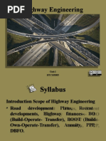 Highway Engineering: Unit-I BTC105005