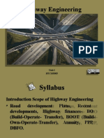 Highway Engineering: Unit-I BTC105005