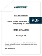E-Tabs & Staad File: Linear Elastic Static and Dynamic Analysis by E-TABS