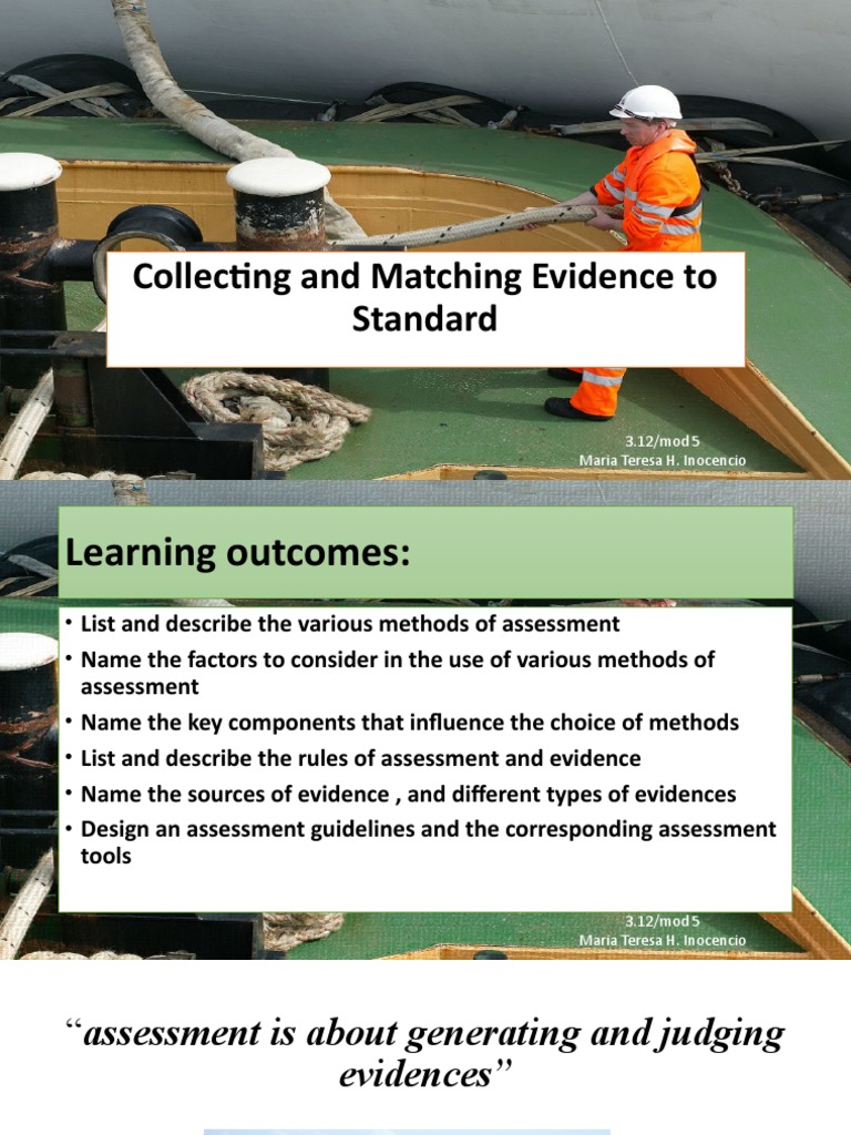Assessment Methods and Evidence Guidelines | PDF | Educational ...