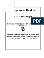 Assignment Booklet: IGNOU-FDDI Project