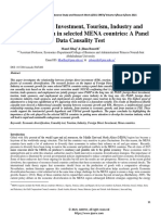 Foreign Direct Investment, Tourism, Industry and Economic Growth in Selected MENA Countries A Panel Data Causality Test