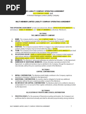 LLC Operating Agreement