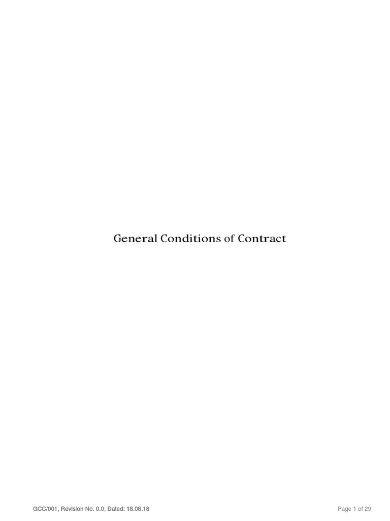 General Conditions of Contract | PDF | General Contractor | Guarantee