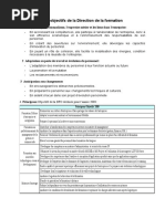 Les objectifs de la Direction de la formation