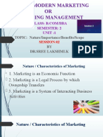 Subject: Modern Marketing OR Marketing Management: Semester: 2 Unit:1