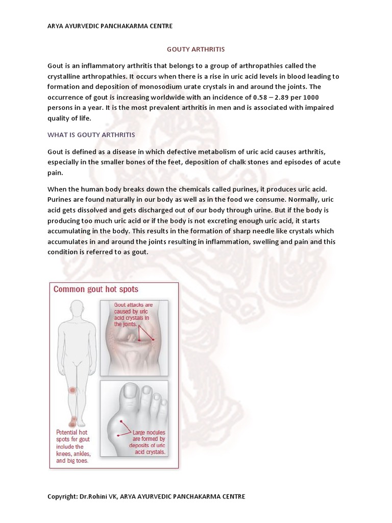 What Is Gouty Arthritis | PDF | Gout | Arthritis