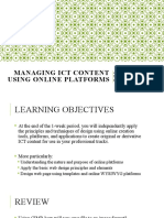 Lesson 6.1 - Managing ICT Content Using Online Platforms