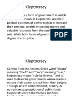 Week 4-Kleptocracy and Plutocracy