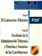 Vii Jornadas VDT Tema I Contencioso Tributario Tema Ii Facultades Administracion de La Tributaria