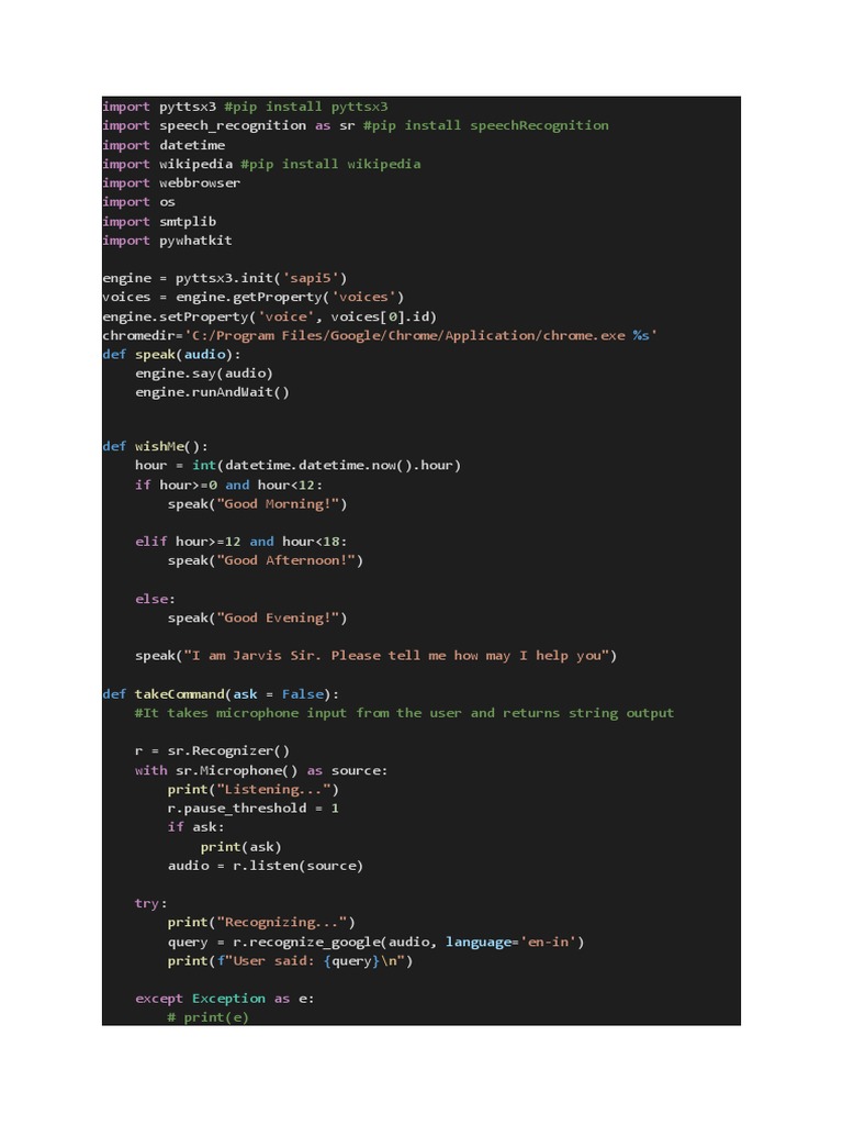 #Pip Install Pyttsx3 #Pip Install Speechrecognition #Pip Install ...