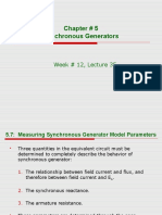 Chapter # 5 Synchronous Generators: Week # 12, Lecture 35