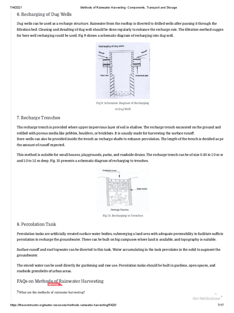 Rainwater Harvesting Methods Explained | PDF | Hydrology | Hydraulic ...