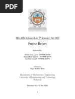 Project Report: Mte-405L Robotics Lab, 7 Semester, Fall 2020