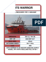Ahts Warrior: Ahts/Oil Recovery/ Fifi 1/ 6550 BHP