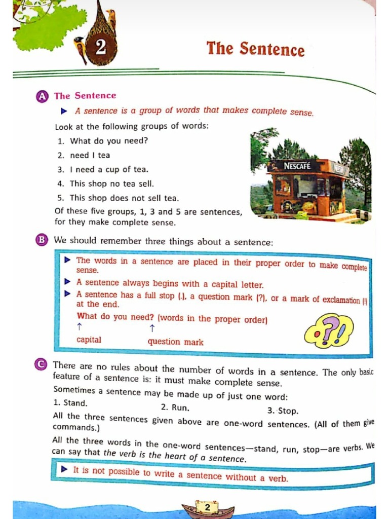 5 - English - The Sentence - Chapter | PDF
