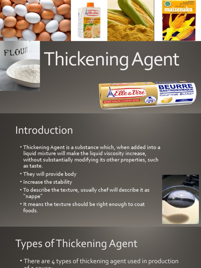 Thickening Agent PDF Food Ingredients Foods