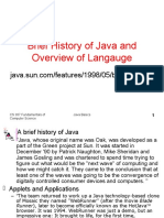 Brief History of Java and Overview of Langauge