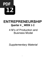 Q4 Week 1 2 ENTREP - 4Ms of Production and Business Model - Students