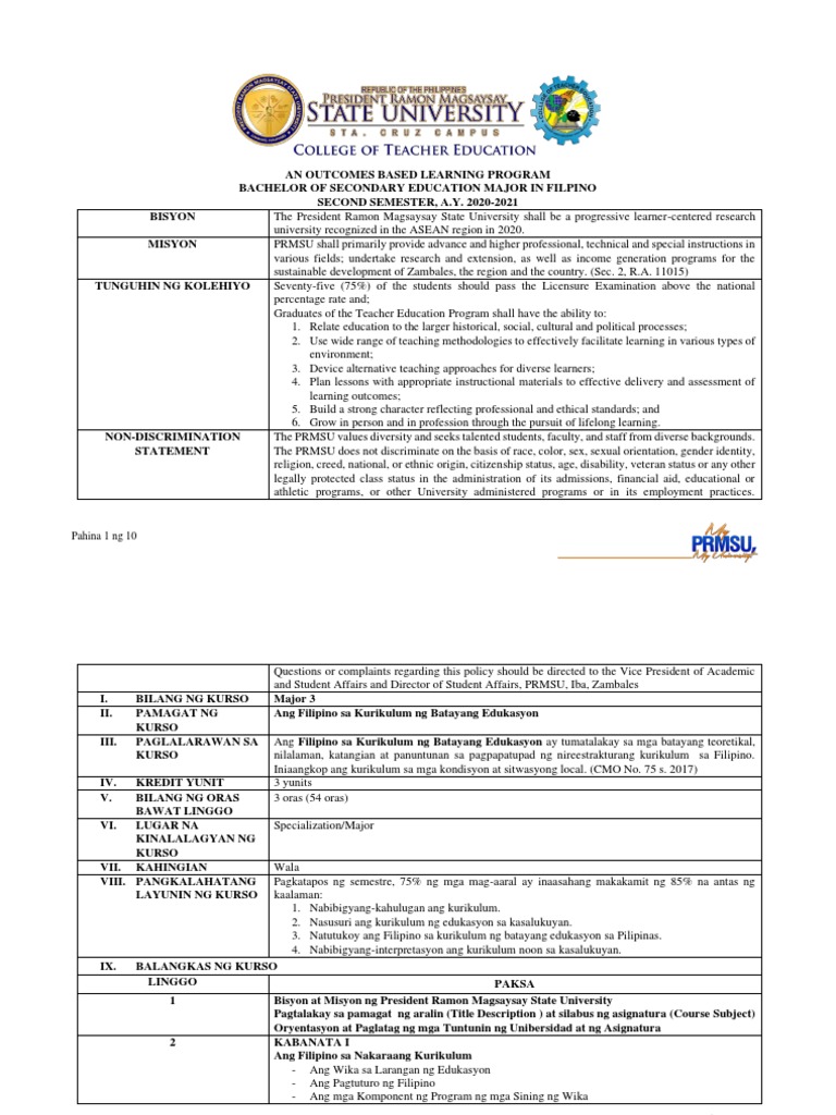 Filipino Curriculum Framework for Education | PDF | Critical Thinking ...