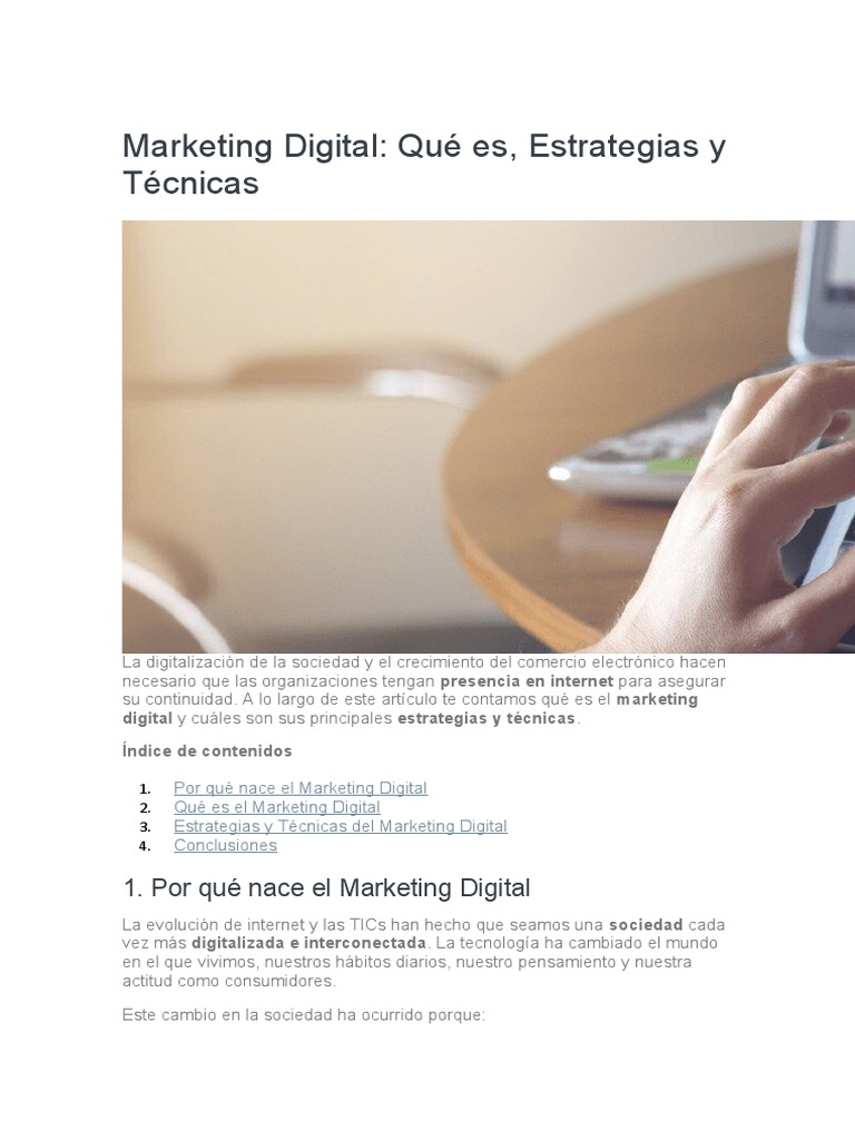 Estrategias y Técnicas de Marketing Digital | PDF | Marketing | Publicidad