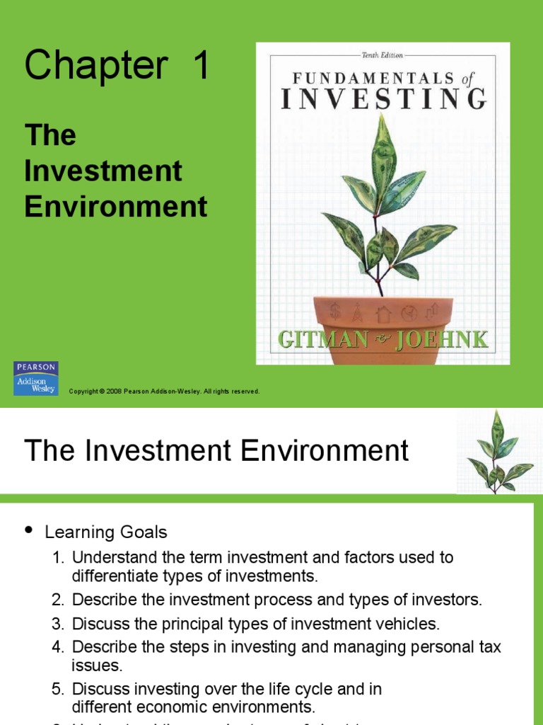 1 Module 1 Investment Environment-For Module | PDF | Capital Gains Tax ...