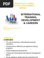 International Human Resource Management INE3023: International Training, Training, Development & Careers