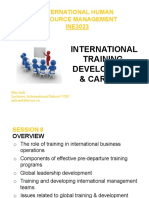 International Human Resource Management INE3023: International Training, Training, Development & Careers