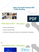 WSH Awards 2021 - Public Briefing - Application Criteria