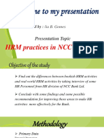 Welcome To My Presentation: HRM Practices in NCC Bank LTD