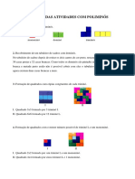 Solução das atividades com poliminós