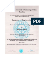 B.Tech Degree Certiificate