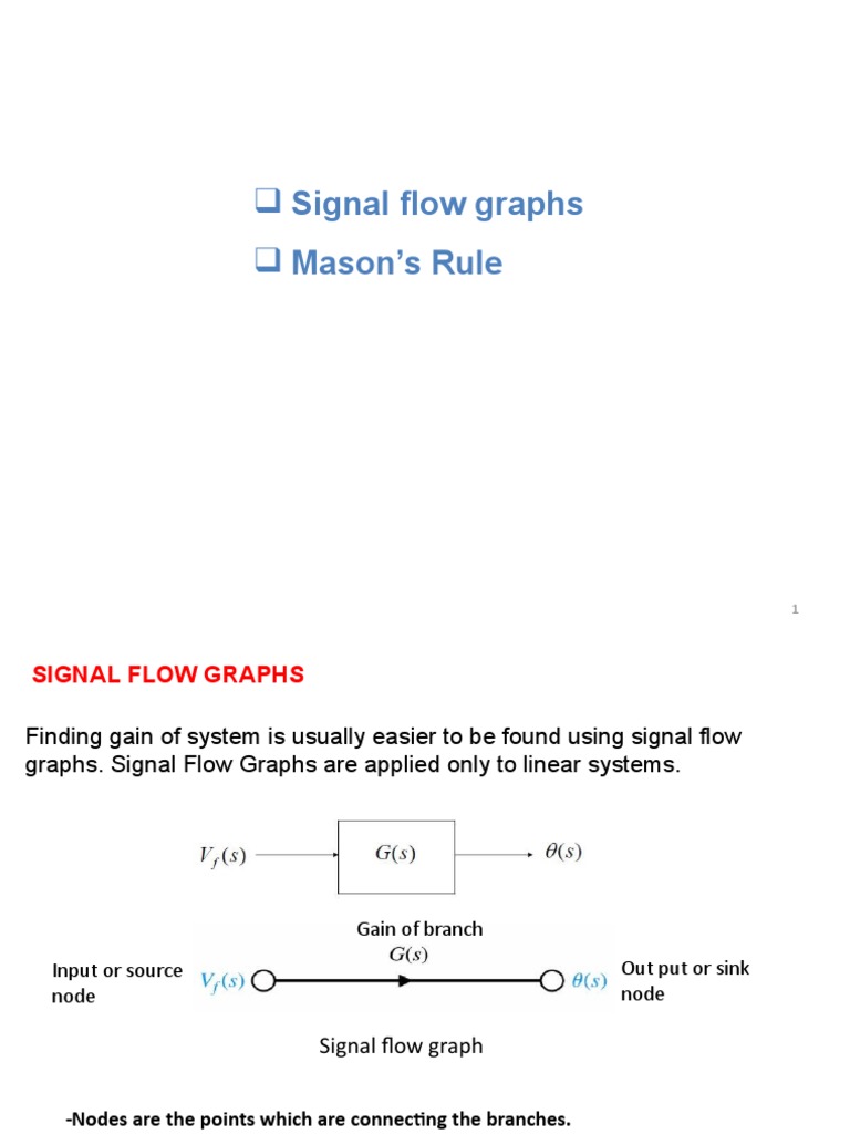 Mason's Rule for Signal Flow Graphs | PDF | Theoretical Computer ...