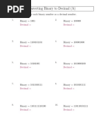 Number System Worksheet | PDF | Decimal | Computer Science