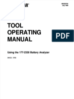 Tool Tool Operating Operating Manual Manual: Using The 177-2330 Battery Analyzer Using The 177-2330 Battery Analyzer