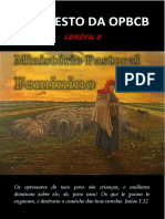 Manifesto Da OPBCB Contra o Ministerio Pastoral Feminino