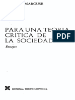 Marcuse Para Una Teoria Critica de La Sociedad