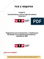 Semana 2 - PPT - Reglamento para La Evaluación y Clasificación Del Deudor y La Exigencia de Provisiones