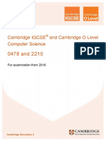 Cambridge IGCSE and Cambridge O Level Computer Science: Teacher Guide